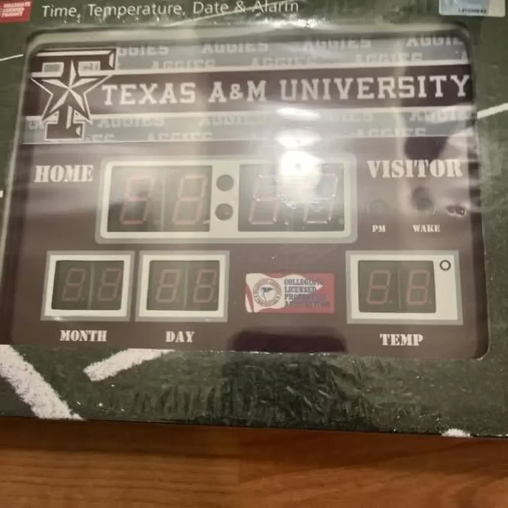 Texas A&M University Aggies Digital Alarm Clock Scoreboard Multi-Color